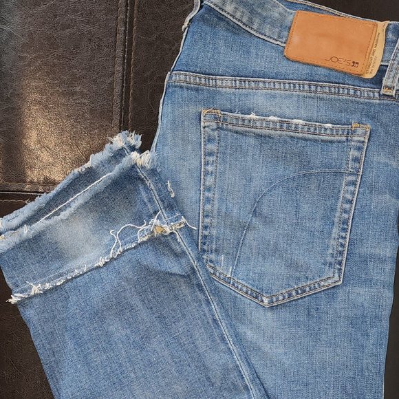 JOE'S Jeans Blue Denim Distressed Skinny Ankle Jeans Size 31 - Picture 1 of 7